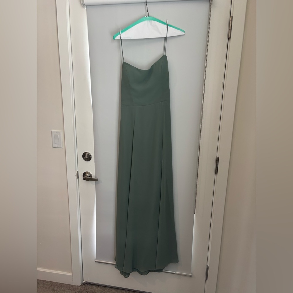 Jenny Yoo Eucalyptus Green Chiffon Bridesmaid Dress